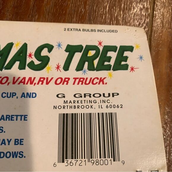 NWT Vintage “On the Go” Christmas Tree for Auto Window Lights Up - Picture 4 of 5
